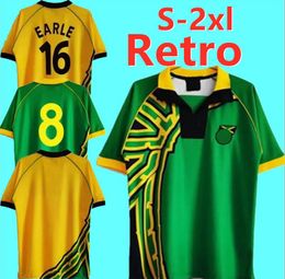 97/98 Ямайки ретро футбольные майки домашние Reggae Boyz WILLIAMS SINCLAIR BROWN SIPSON CARGILL WHITMORE EARLE POWELL GAYLE GARDNER 1998 футбольные рубашки выездного размера s-xxl