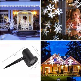 Led Effects Outdoor Christmas Moving Snow Laser Projector Stage Spotlight Snowflake Landscape Garden Lawn Light Dj Disco9129136 Drop D Dhmpv