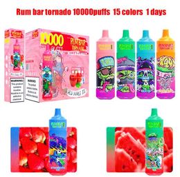 Original Rum Bar 10000 puffs 650mah 20ml Vapes Disposable Puff Lectroniques Jetables Randm Tornado English