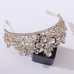 Hair Clips Fashion Bridal Crown Headdress Luxury Leaves Rhinestone Band Crystal Accessories Wedding Dress