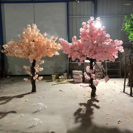 Decorative Flowers Large Artificial Cherry Blossom Tree Arch Fake Wishing Wedding Decor Garden El Shopping Mall Home