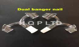 Domeless quartz nails Dual banger nail Double quartz bucket Dab nails Quartz banger nail 4mm or 22mm domeless nail8130396