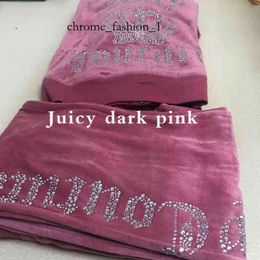 Juicy Coutoure Hoodie Pants Women's Tracksuit 2023 Summer Brand Sewing Suit Velvet Tracksuits Velour Women Track Hoodies And Pants Met 728
