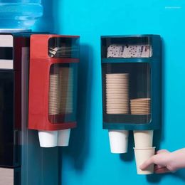 Kitchen Storage Disposable Paper Cup Dispenser Wall-mounted Plastic Water Holder Container Frame Home Organiser