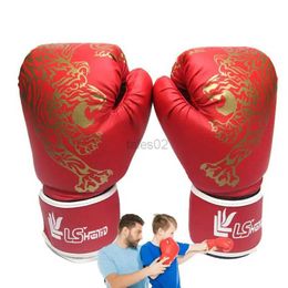 Protective Gear Boxing Glove PU Leather Kickboxing Protective Glove Kids Children Punching Training Sports Supplies Kids Boxing Gloves yq240318
