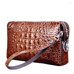 Wallets Man High Quality Genuine Leather Purse Hand Package Will Capacity Long Fund Password Lock Male Fashion For