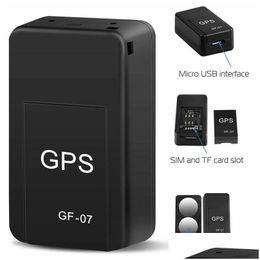Car Gps Accessories New Mini Find Lost Device Gf-07 Tracker Real Time Tracking Anti-Theft Anti-Lost Locator Strong Magnetic Mount Sim Dh6Ox