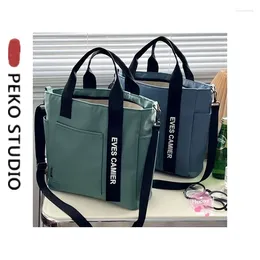 Bag High-quality Canvas Waterproof Tote Book Student Messenger Shoulder Ins Casual Cloth Portable Lunchbox