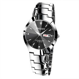 Korean Version Simple Fashion Tungsten Steel Colour Women's Student Watch Men's Women's Watch Couple Waterproof Ultrathin Quartz Men's Watch