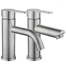 Bathroom Sink Faucets Stainless Steel Faucet Kitchen Basin Household Cold Mixed Tap Bathtub Accessory