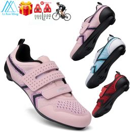 Boots Road Cycling Shoes Men 2022 Selflocking Clip Pedal Sneakers Mtb Bike Shoes Women Speed Flat Cleats Racing Biking Footwear