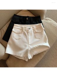 Women's Shorts White Fashion Ladies Aesthetic Streetwear High Waist Baggy Jeans 2000s Y2k Harajuku Clothes Summer
