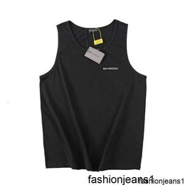 Verified Edition B Luxury Fashion Embroidered Letter Minimalist Tank Top Correct Edition Summer Large Cut Sleeveless U-shaped Tank Top {category}