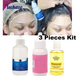 Adhesives Lace Wig Glue with Remover Kit Waterproof Hair Replacement Bonding Adhesive for Frontal Wig Poly Hairpieces Toupee Hair Systems