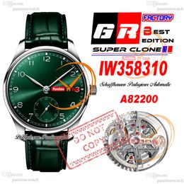 W358310 A82200 Automatic Mens Watch GRF Steel Case Green Dial Silver Markers Leather Strap Super Edition Reloj Hombre Puretimewatch Montre Hommes PTIW f2