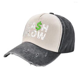 Ball Caps Cash Flow Green Distressed Baseball Cap Hard Hat Luxury Man For Girls Men's