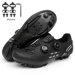 Mtb Cycling Sneaker with Cleats Men Carbon Sports Speed Bike Shoes Women Mountain Racing Flat SPD Road Cycling Footwear 240312
