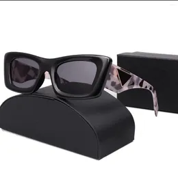 Sunglasses Luxury Vintage Square Women And Sunglass Case Wide Leg Men Retro Designer Sun Glasses Set Shades Goggle