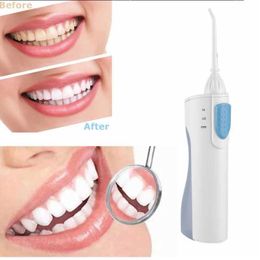 Oral Irrigators Cordless electric portable dental waterline with rotary nozzle pickaxe travel teeth cleaning kit dry battery Vamsluna 3C CE adult J240318