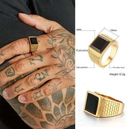 Bald Eagle Signet Ring for Men 14K Yellow Gold Bird Stamp Bird Rings Hawk Band Jewellery 334