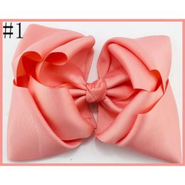 Hot Selling 8-inch 33 Children's Double Layered Bow Clip Headpiece, Solid Colour Curly Flower Hair Accessory