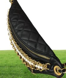 DesignerChest Pack Waist Bags Women Handbag Purse High Quality Pearls Chain Shoulder Bag Classic Letter Accessories Waist Cheque B8459383