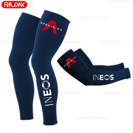 Warmers 2023 Team Ineos Grenadier Leg Warmers Black UV Tection Cycling Arm Warmer Breathable Bicycle Running Racing MTB Bike Leg Sleeve