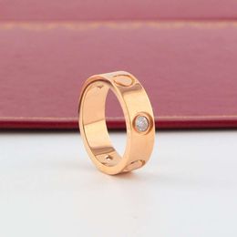 screw carter rings nail Instagram Ring Female Full Sky Star Couple Wide Narrow Pair Screw Rose Gold Proposal Diamond 6mm HKTT