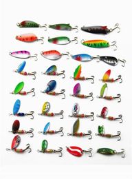 30pcsset Spinner Baits Spoon Fishing Bait Lure Kit Sets 47 Swim Lure Bait for Outdoor Big fish Easy For Fishing261Q2233901