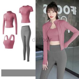 Women's Tracksuits 2/4 Pieces Set Seamless Women Set Workout Sport Pants Bra Gym Suits Fitness Shorts Crop Top High Waist Running Legging 24318