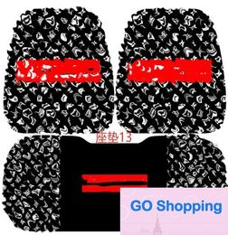 Cartoon Car Cushion Fashion Non-Slip Breathable Washed Single Piece Four Seasons Universal Rear Car Mats Back Three-Piece Set