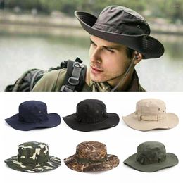 Berets Outdoor Hiking Camping Jungle Hat Sun Fishing Cap Men's Bucket Hats Military Boonie 2024 Fashion