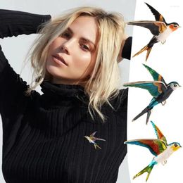 Brooches Swallow Bird Brooch Women Imitation Enamel Simple Sweater Pin Korean Luxurious Grand Clothes Lapel Accessories Gift