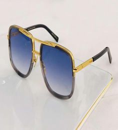 Classic Square Sunglasses 2030 Titanium Gold Grey Blue Gradient Lenses Sonnenbrille unisex Fashion Sun Glasses occhiali da sole fi9437793