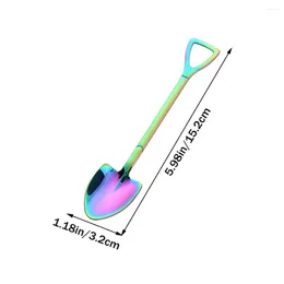 Coffee Scoops Spoon Rust-proof Washable Ice Cream Scoop Stainless Steel Hanging Colorful Pointed