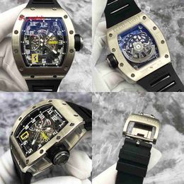 RM Watch Collection Crystal Watch RM030 Full Skeleton Dial 18K White Gold Watch Mens Moving Storage Display Automatic Mechanical Watch