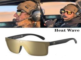 Heat Wave Oversized Fashion Goggle Sunglasses Square Style Polarized Men Women Sport Brand Design Sun Glasses Rivet Shadeds9176279