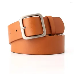 Belts Simple Design Women Belt Adjustable Square Buckle Faux Leather Women's For Costume Accessories