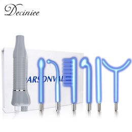 High Frequency Machine for Hair Face Electrotherapy Wand Neon Argon Treatment Acne Anti Ageing Portable Skin Care Apparatu 240312