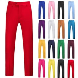 2024 Fashion New Mens Casual Boutique Business Suit Candy Colours Trousers/Mans High Quality Ultra thin Solid Colour Dress Pants 240318