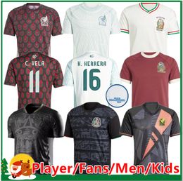 2024 Mexico Soccer Jersey H. LOSANO CHICHARITO G DOS SANTOS C. VELA 24 25 Men Women Kids Kit Sports Football Shirt Sets Training MEXICAN Home Away Uniform