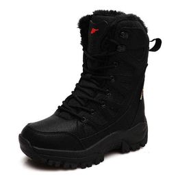 HBP Non-Brand New winter mens warm jungle hunting boots waterproof ankle high top fur waterproof hiking boots casual mens cotton boots