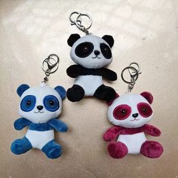 Animais criativos panda chaveiro boneca panda brinquedo saco pingente boneca presente de aniversário brinquedo de pelúcia saco acessórios