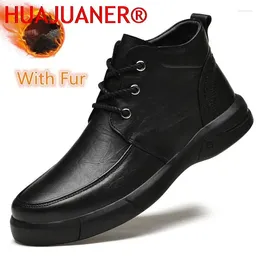 Boots Winter Autumn Motorcycle Upscale Tooling Leisure Walk Soft Men's Shoes Casual Leather Lace-up For Men