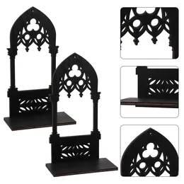 Candle Holders Retro Decor Candles Holder Candleholder Candlestick Base Black Wood Centerpieces Tables Decorative Pillar