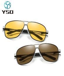 YSO hromic Night Vision Glasses For Women Men Metal Frame Polarised Glasses Car Driving Anti Glare Night Vision Goggles7597631