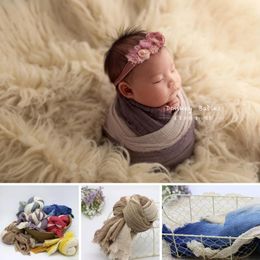 Blankets Children's Pography Clothing Baby Wrapping Cloth Ie-dye Tassel Wrapped Yarn For Born