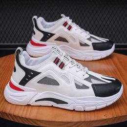 HBP Non-Brand China Factory New Arrival Mens Running Shoes Breathable Mesh Men Sneakers Thick Sole Hard-wearing Leisure Sport