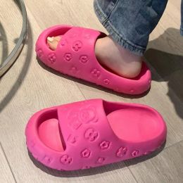 Slippers 2023 Women Platform Slippers Indoor Cute Cartoon Summer Shoes Women's Sandals Girls Beach Slides Thick Sole Ladies Home Slipper