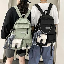 Backpack Fashion Chain Design Japanese College Students Junior High School Large Capacity Simple